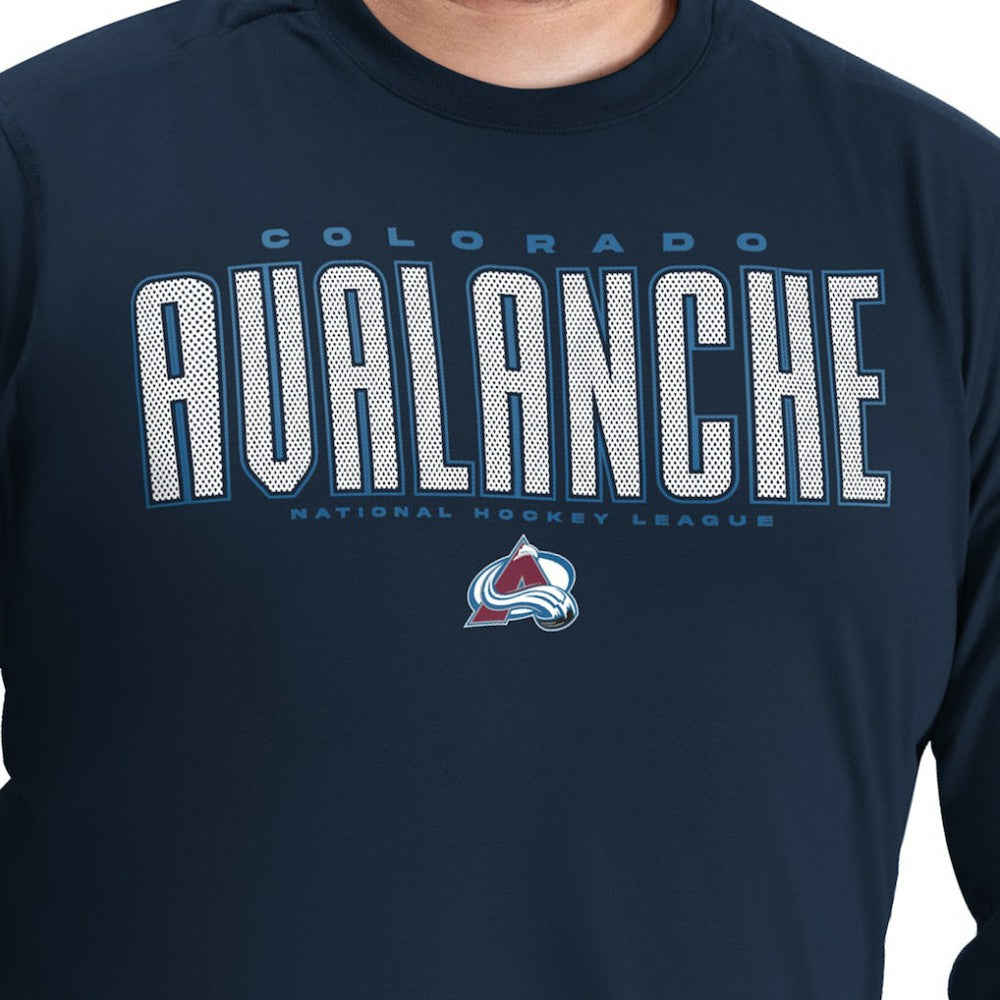 NHL Colorado Avalanche G-III Sports by Carl Banks Adaptive Mesh Effect Long Sleeve T-Shirt - Navy