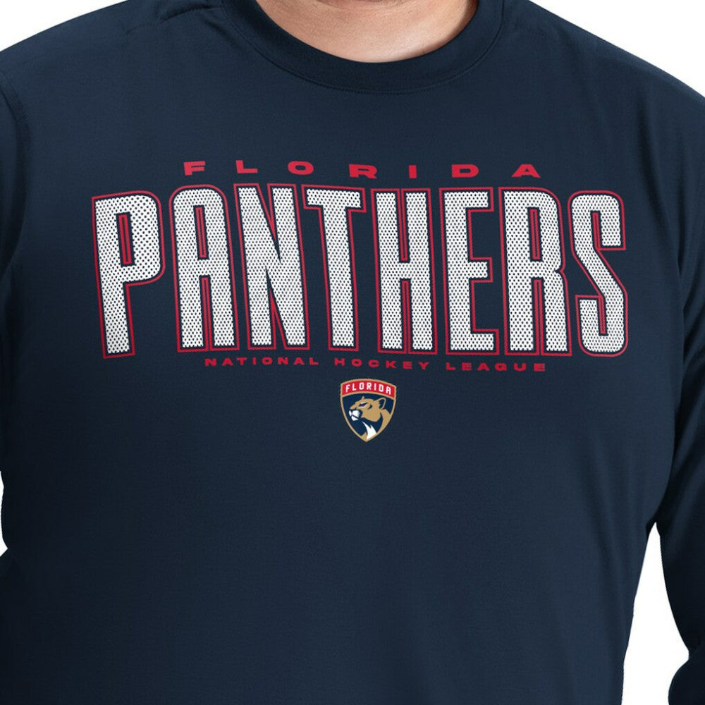 NHL Florida Panthers G-III Sports by Carl Banks Adaptive Mesh Effect Long Sleeve T-Shirt - Navy