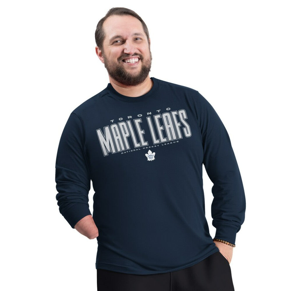 NHL Toronto Maple Leafs G-III Sports by Carl Banks Adaptive Mesh Effect Long Sleeve T-Shirt - Blue