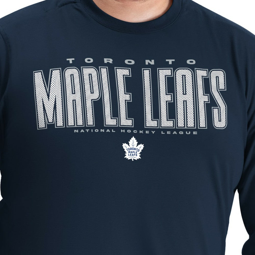NHL Toronto Maple Leafs G-III Sports by Carl Banks Adaptive Mesh Effect Long Sleeve T-Shirt - Blue