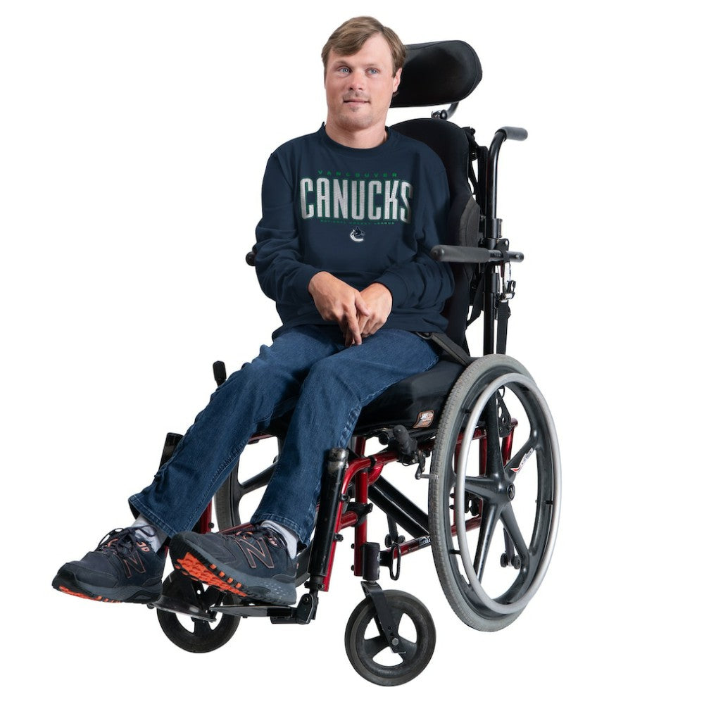 NHL Vancouver Canucks G-III Sports by Carl Banks Adaptive Mesh Effect Long Sleeve T-Shirt - Blue