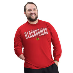 NHL Chicago Blackhawks G-III Sports by Carl Banks Adaptive Mesh Effect Long Sleeve T-Shirt - Red