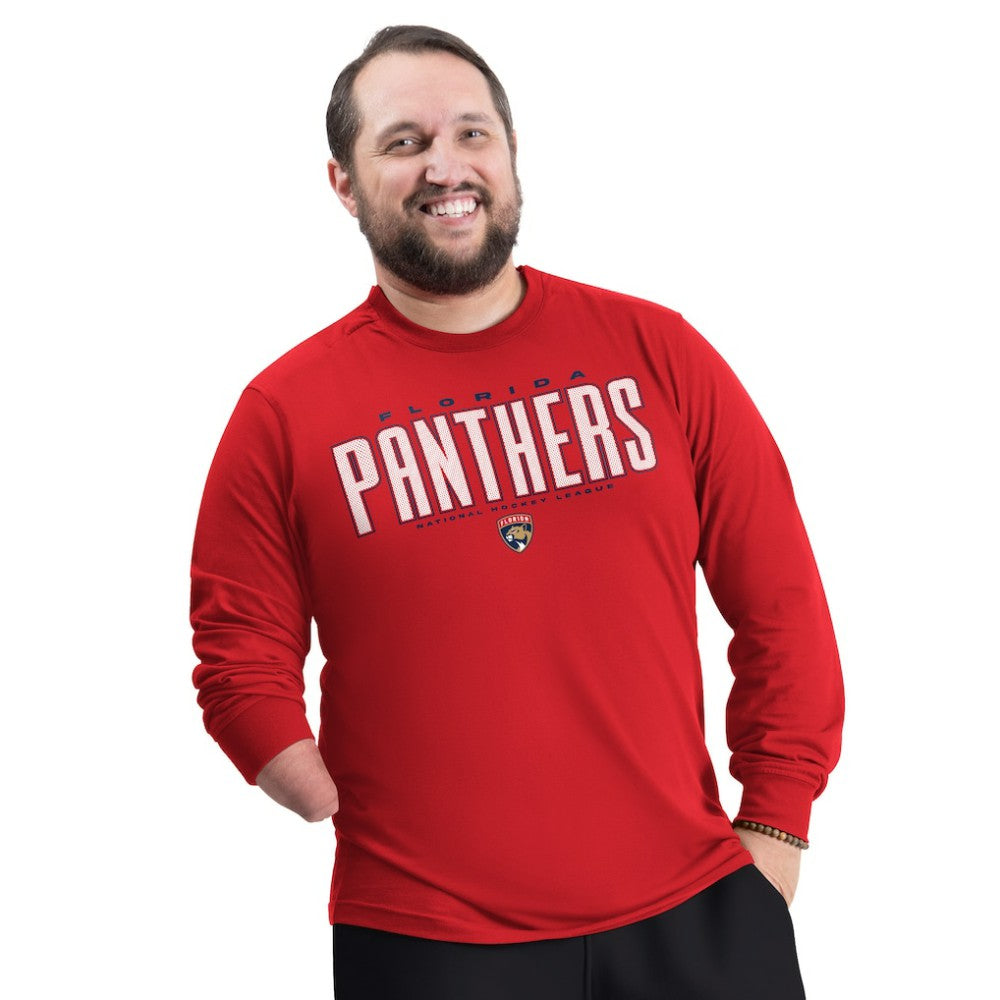 NHL Florida Panthers G-III Sports by Carl Banks Adaptive Mesh Effect Long Sleeve T-Shirt - Red