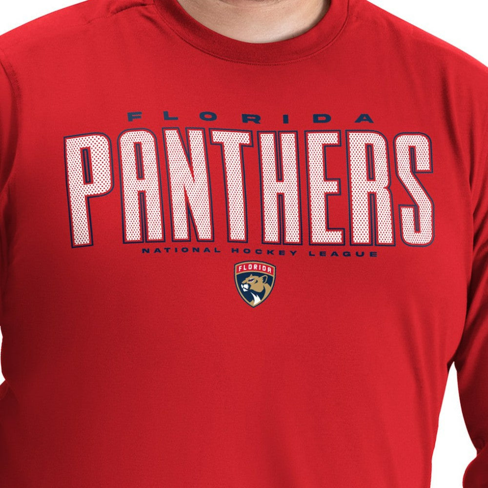 NHL Florida Panthers G-III Sports by Carl Banks Adaptive Mesh Effect Long Sleeve T-Shirt - Red