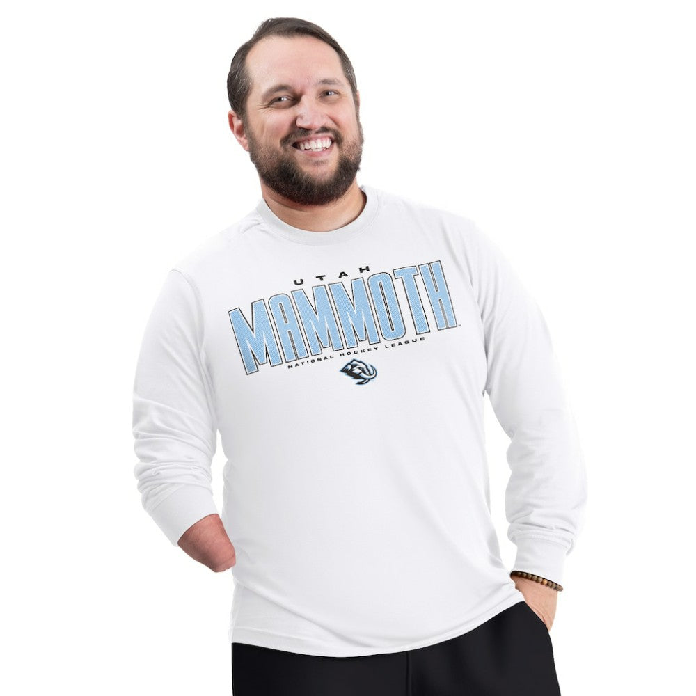 NHL Utah Mammoth G-III Sports by Carl Banks Adaptive Mesh Effect Long Sleeve T-Shirt - White