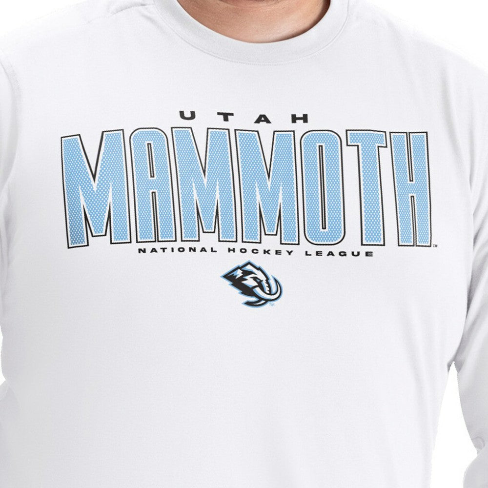 NHL Utah Mammoth G-III Sports by Carl Banks Adaptive Mesh Effect Long Sleeve T-Shirt - White