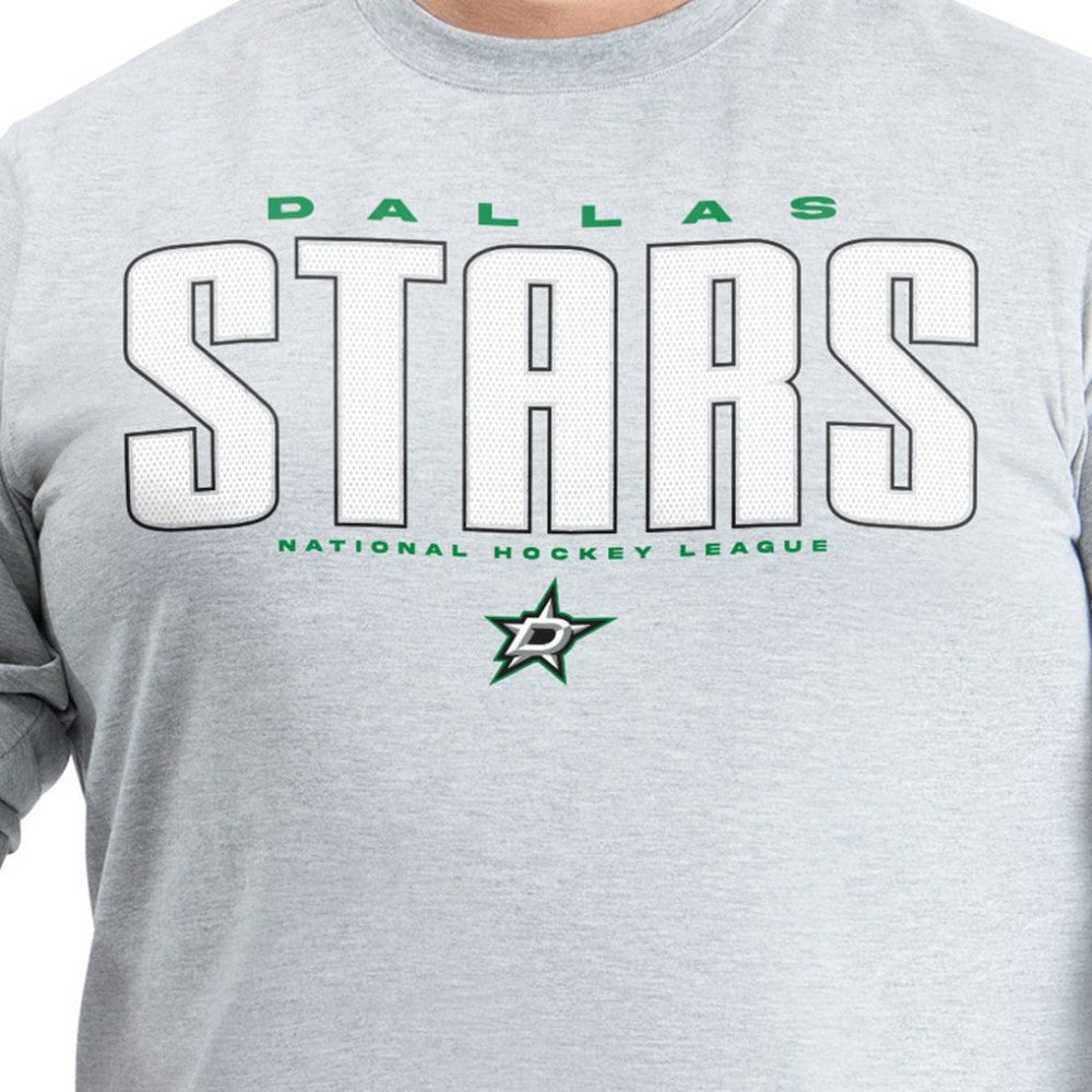 NHL Dallas Stars G-III Sports by Carl Banks Adaptive Mesh Effect Long Sleeve T-Shirt - Gray