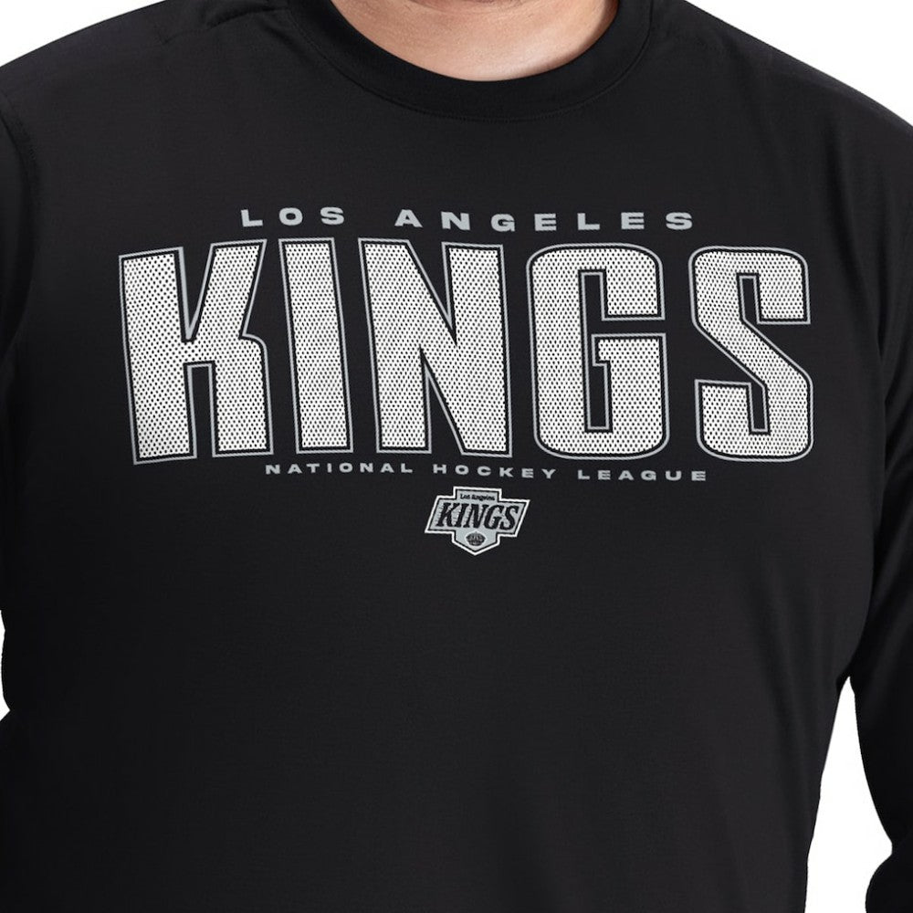 NHL Los Angeles Kings G-III Sports by Carl Banks Adaptive Mesh Effect Long Sleeve T-Shirt - Black