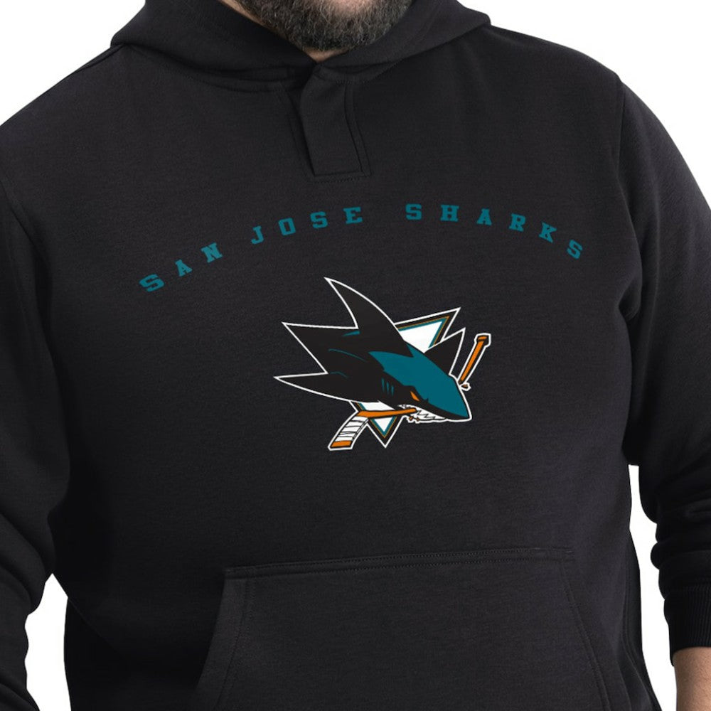 NHL San Jose Sharks G-III Sports by Carl Banks Adaptive Classic Team Arc Fleece Hoodie - Black