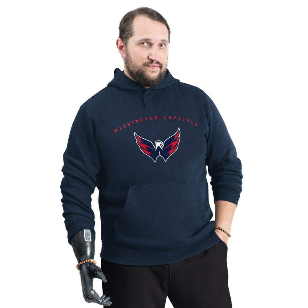 NHL Washington Capitals G-III Sports by Carl Banks Adaptive Classic Team Arc Fleece Hoodie - Navy