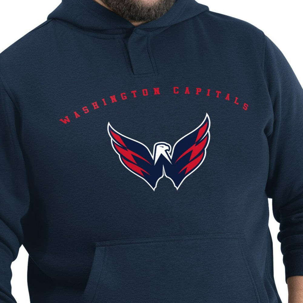 NHL Washington Capitals G-III Sports by Carl Banks Adaptive Classic Team Arc Fleece Hoodie - Navy