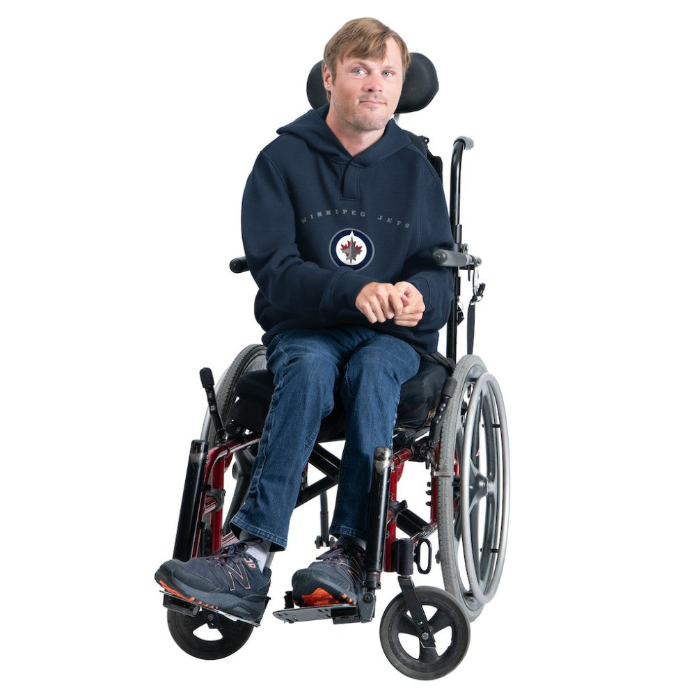 NHL Winnipeg Jets G-III Sports by Carl Banks Adaptive Classic Team Arc Fleece Hoodie - Navy