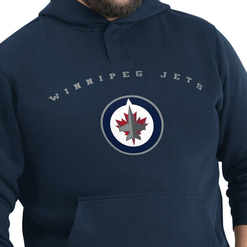 NHL Winnipeg Jets G-III Sports by Carl Banks Adaptive Classic Team Arc Fleece Hoodie - Navy