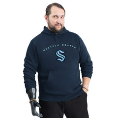 NHL Seattle Kraken G-III Sports by Carl Banks Adaptive Classic Team Arc Fleece Hoodie - Deep Sea Blue