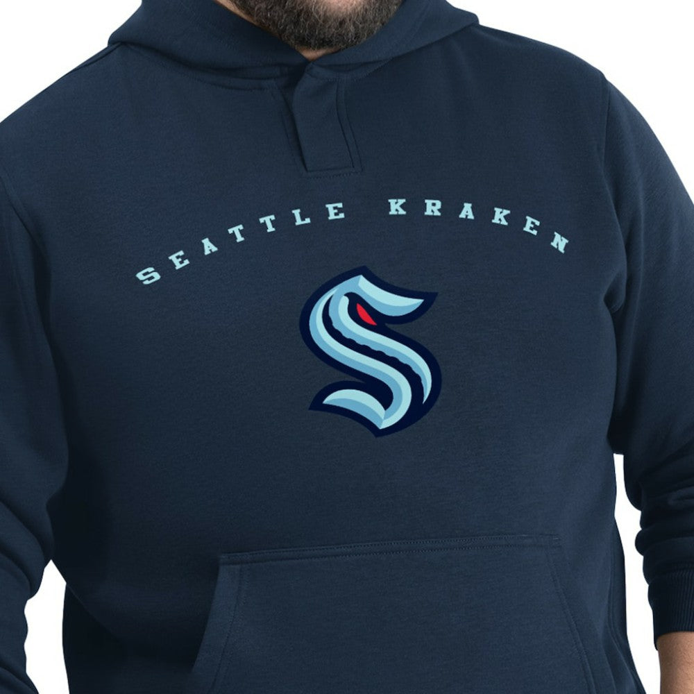 NHL Seattle Kraken G-III Sports by Carl Banks Adaptive Classic Team Arc Fleece Hoodie - Deep Sea Blue