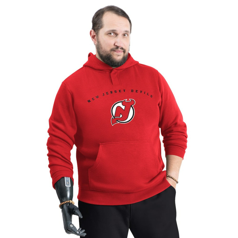 NHL New Jersey Devils G-III Sports by Carl Banks Adaptive Classic Team Arc Fleece Hoodie - Red