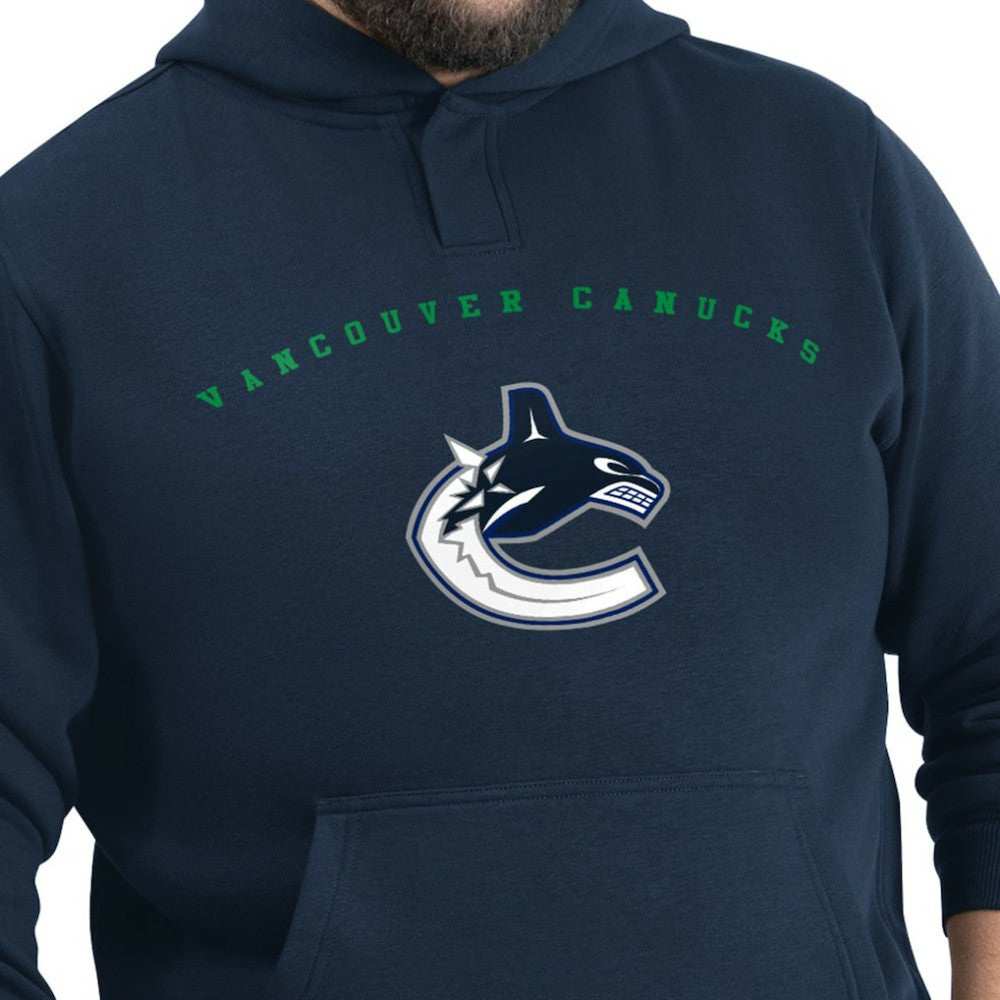NHL Vancouver Canucks G-III Sports by Carl Banks Adaptive Classic Team Arc Fleece Hoodie - Navy