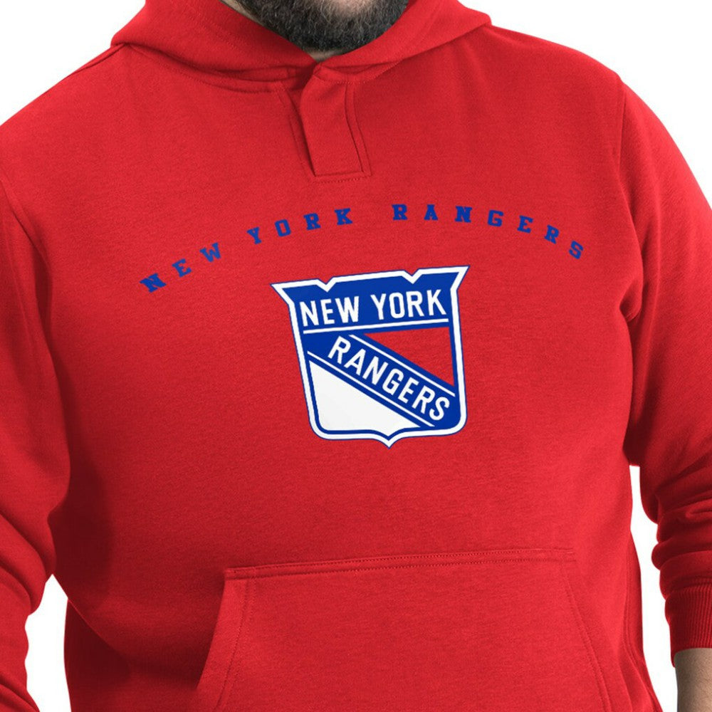 NHL New York Rangers G-III Sports by Carl Banks Adaptive Classic Team Arc Fleece Hoodie - Red