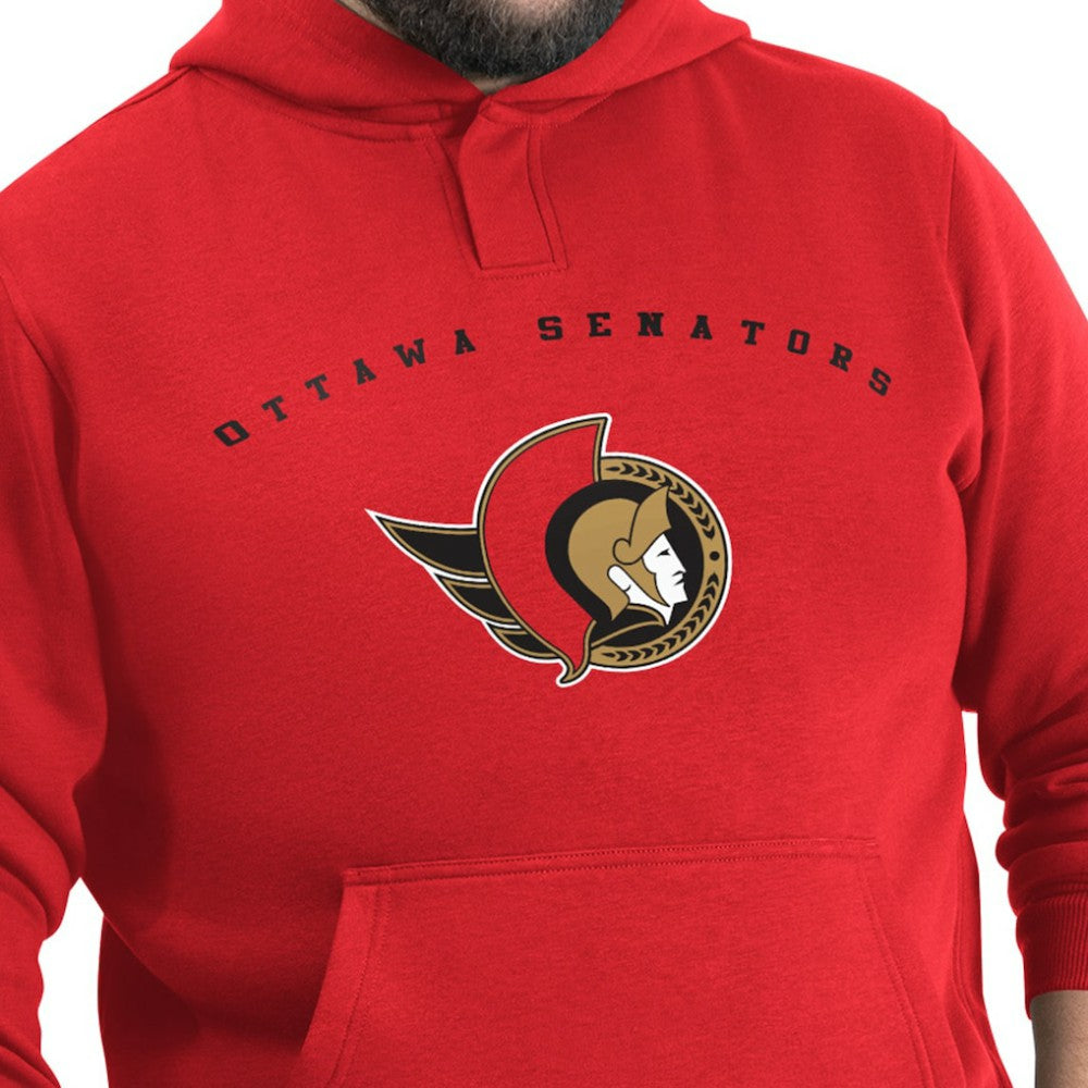 NHL Ottawa Senators G-III Sports by Carl Banks Adaptive Classic Team Arc Fleece Hoodie - Red