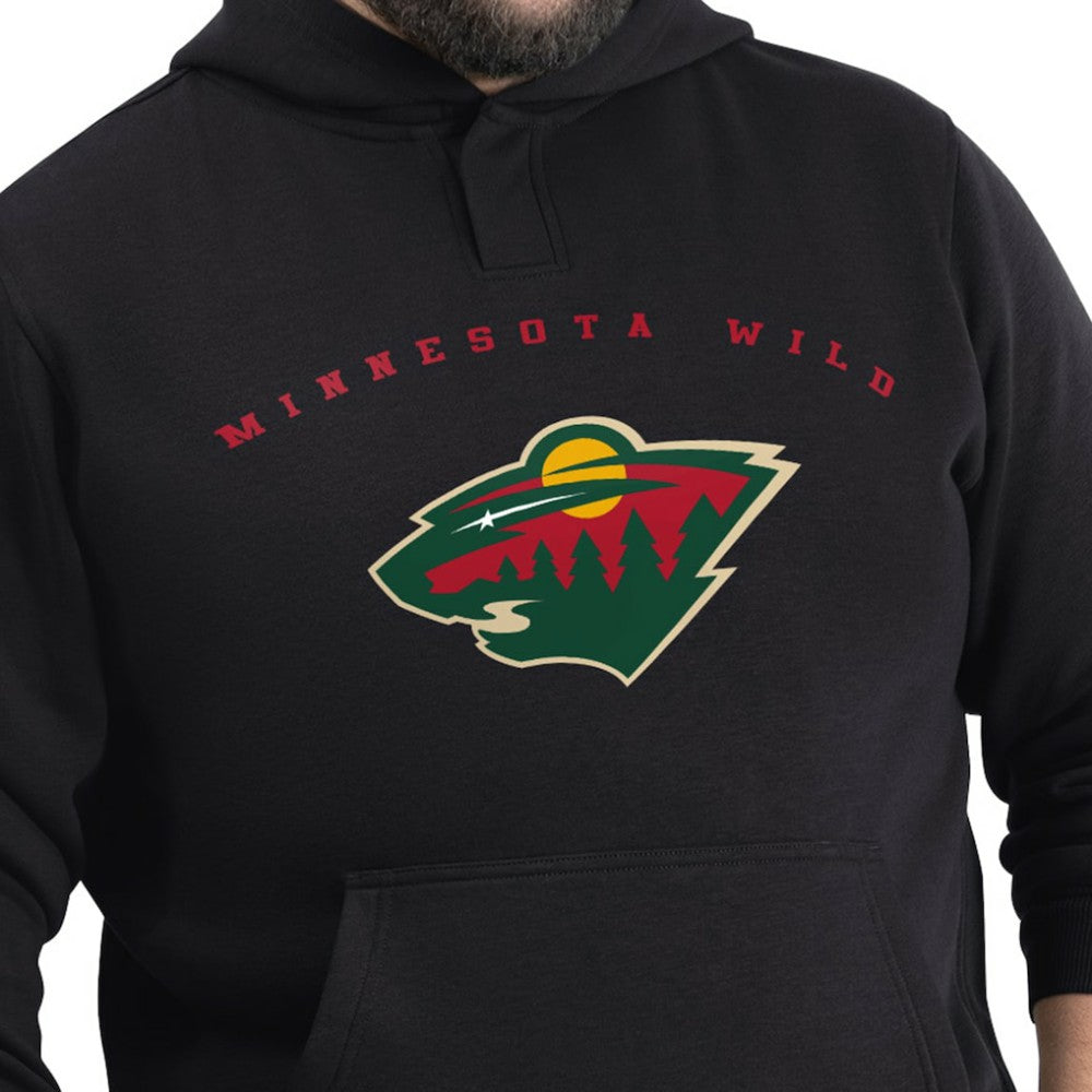 NHL Minnesota Wild G-III Sports by Carl Banks Adaptive Classic Team Arc Fleece Hoodie - Black