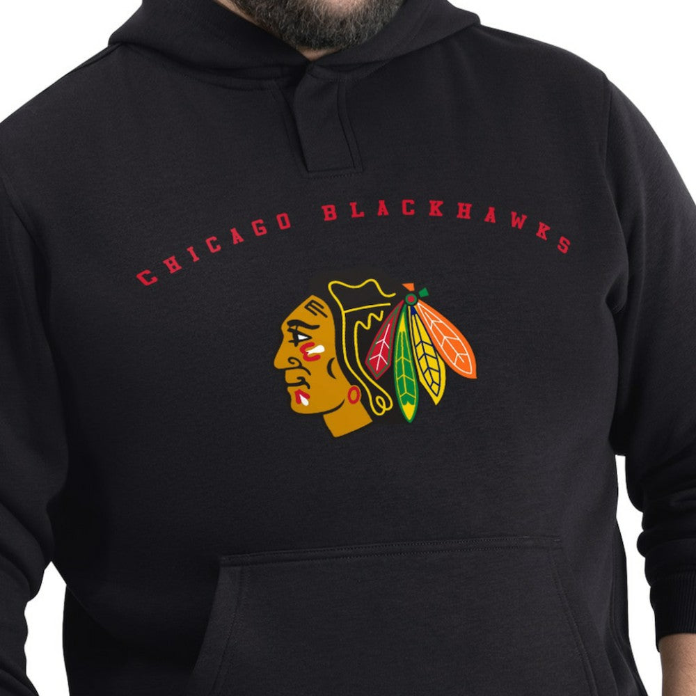 NHL Chicago Blackhawks G-III Sports by Carl Banks Adaptive Classic Team Arc Fleece Hoodie - Black