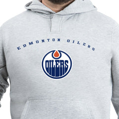 NHL Edmonton Oilers G-III Sports by Carl Banks Adaptive Classic Team Arc Fleece Hoodie - Gray