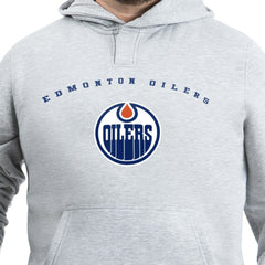 NHL Edmonton Oilers G-III Sports by Carl Banks Adaptive Classic Team Arc Fleece Hoodie - Gray