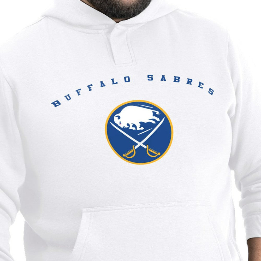 NHL Buffalo Sabres G-III Sports by Carl Banks Adaptive Classic Team Arc Fleece Hoodie - White