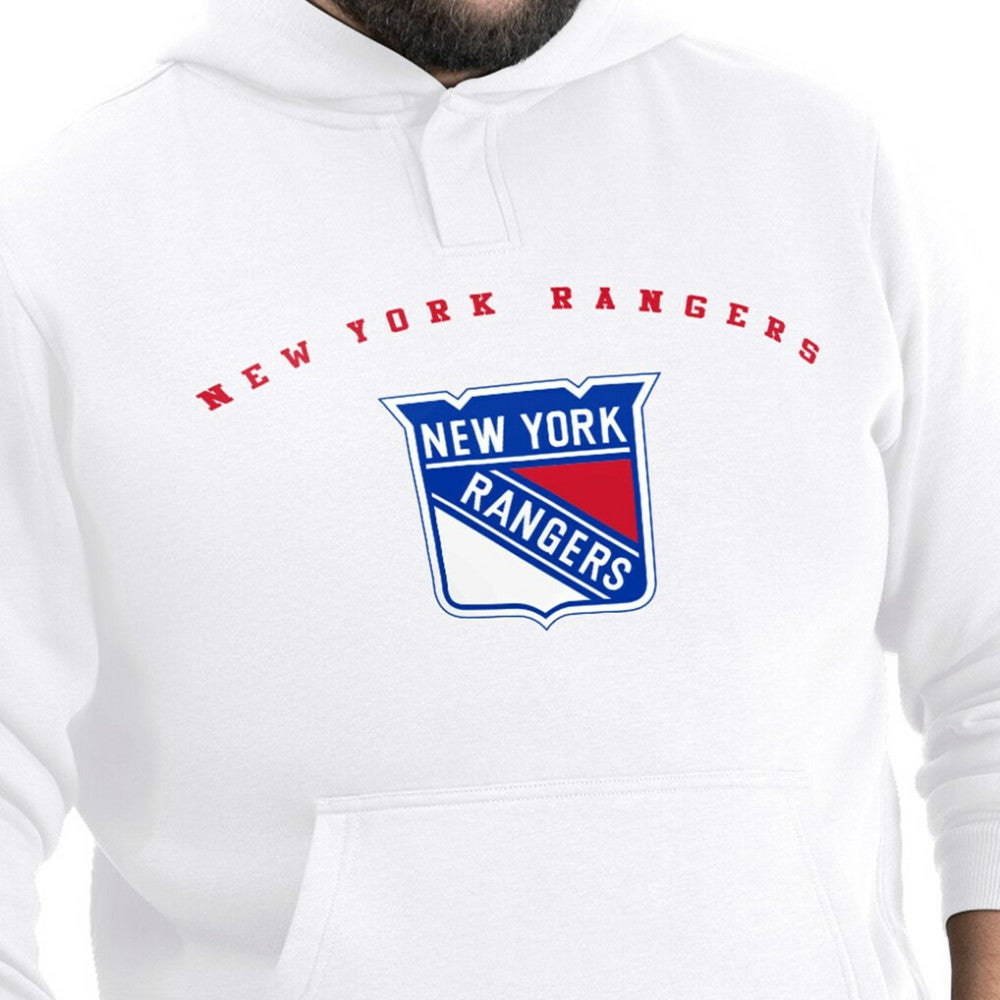 NHL New York Rangers G-III Sports by Carl Banks Adaptive Classic Team Arc Fleece Hoodie - White