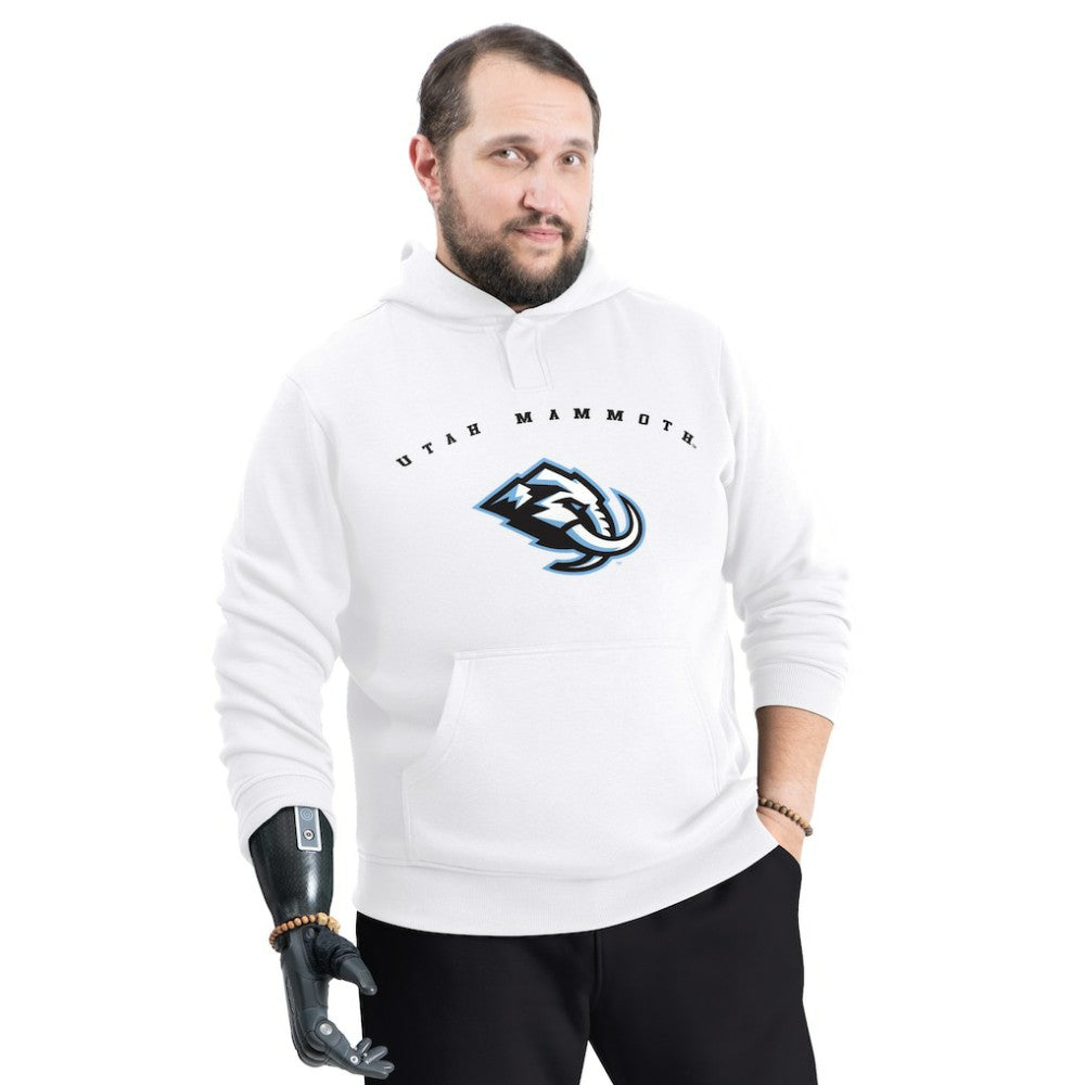NHL Utah Mammoth G-III Sports by Carl Banks Adaptive Classic Team Arc Fleece Hoodie - White