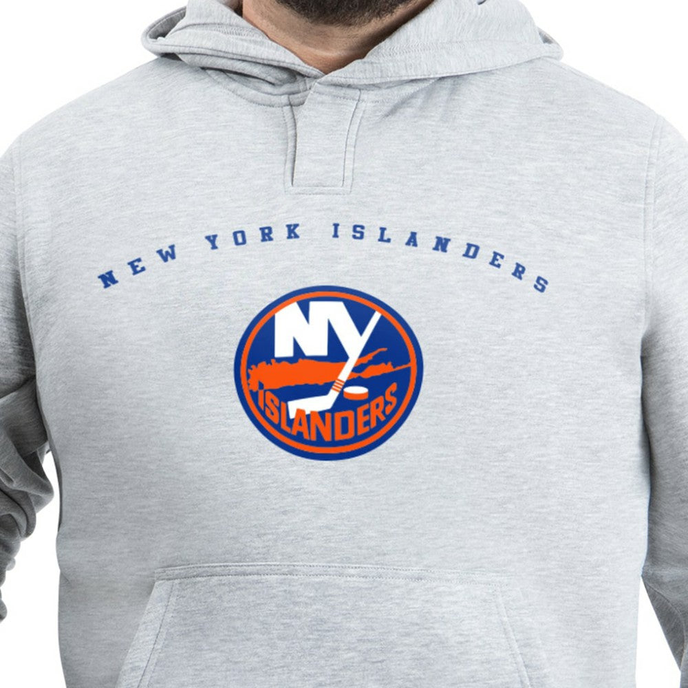 NHL New York Islanders G-III Sports by Carl Banks Adaptive Classic Team Arc Fleece Hoodie - Gray