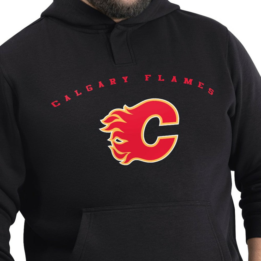 NHL Calgary Flames G-III Sports by Carl Banks Adaptive Classic Team Arc Fleece Hoodie - Black