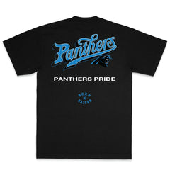 Carolina Panthers Born x Raised Unisex Pro Script T-Shirt Black