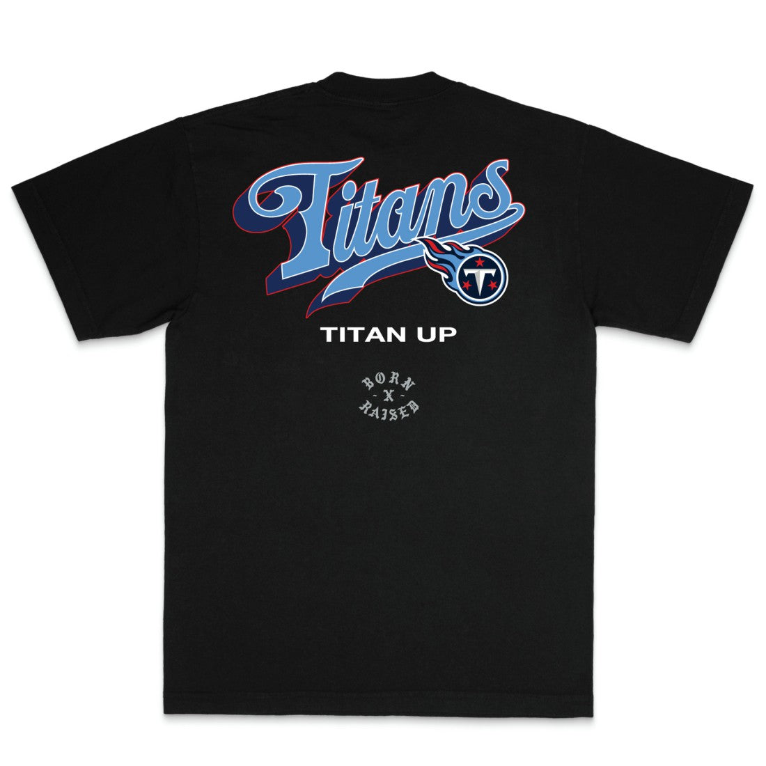 Tennessee Titans Born x Raised Unisex Pro Script T-Shirt Black