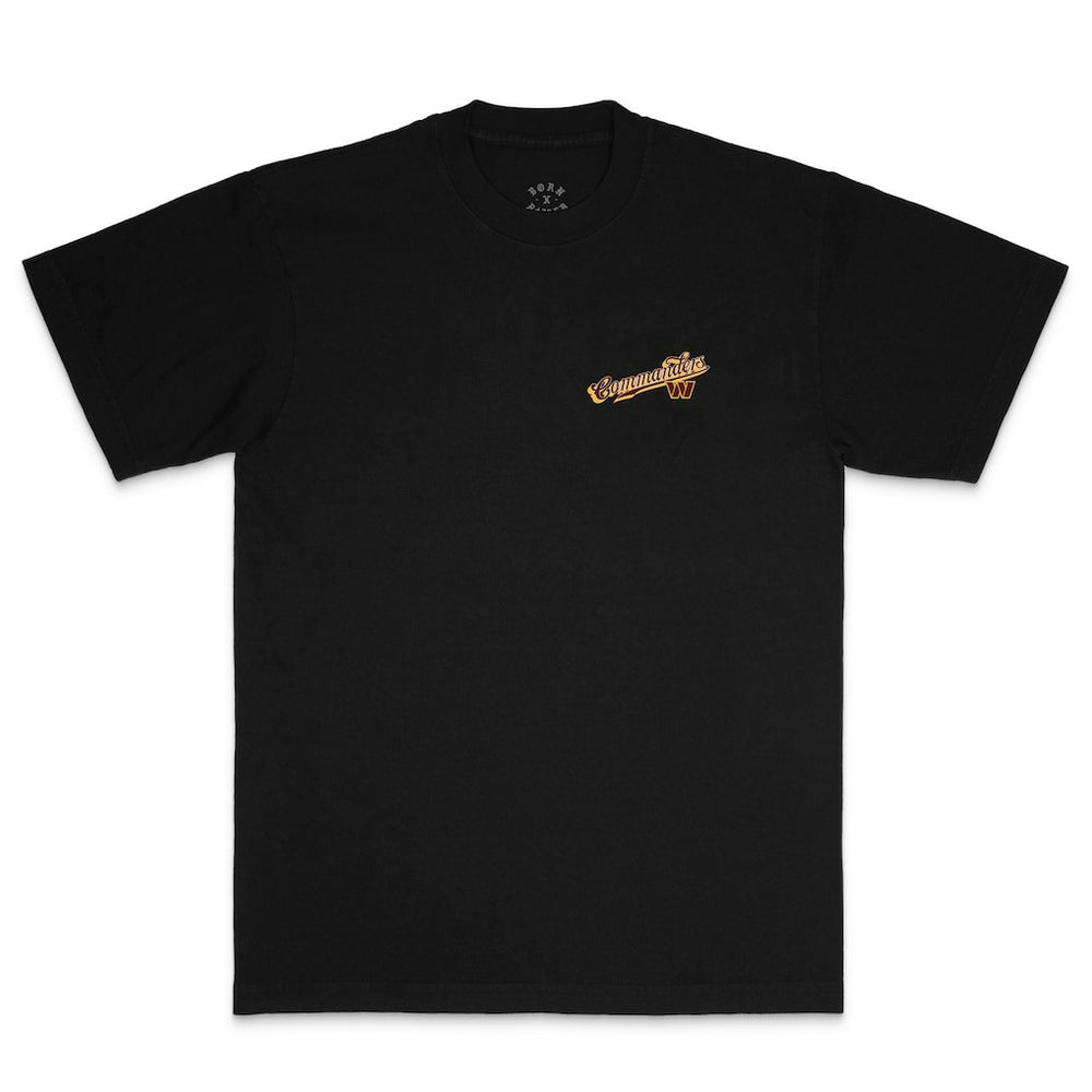 Washington Commanders Born x Raised Unisex Pro Script T-Shirt Black
