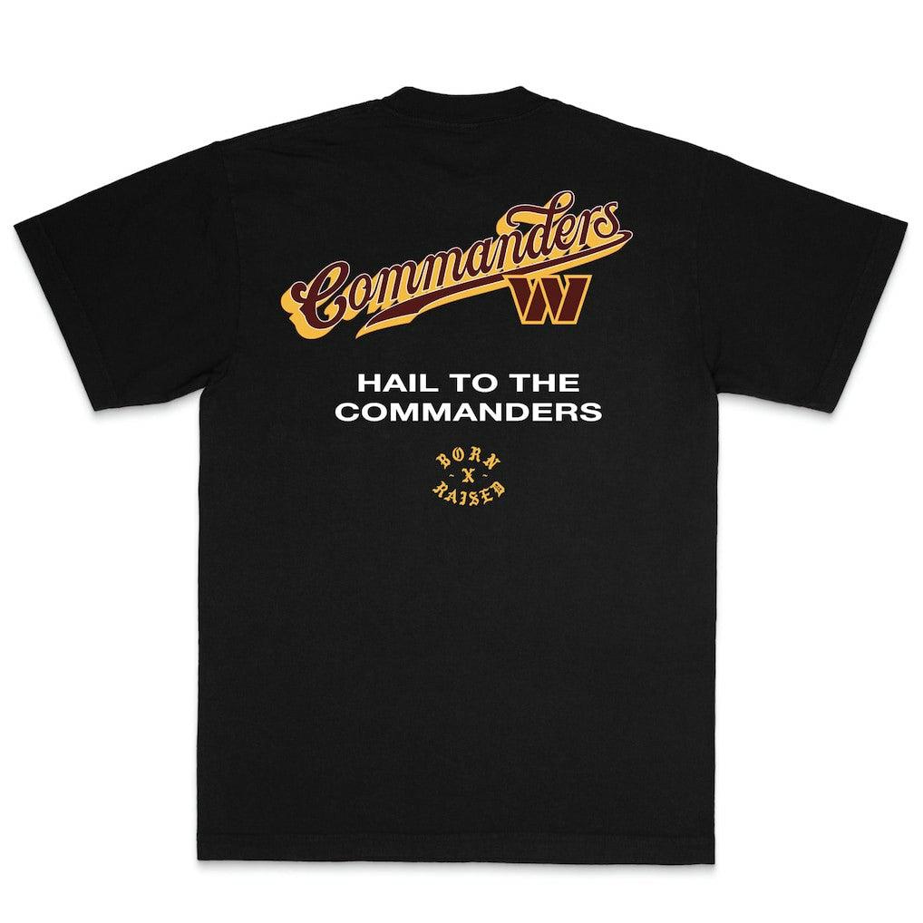 Washington Commanders Born x Raised Unisex Pro Script T-Shirt Black