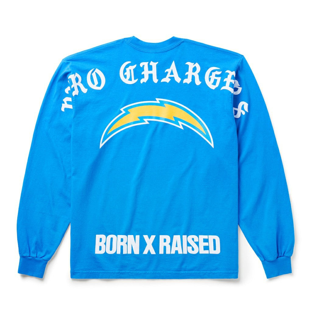Los Angeles Chargers Born x Raised Unisex Long Sleeve Local T-Shirt Powder Blue