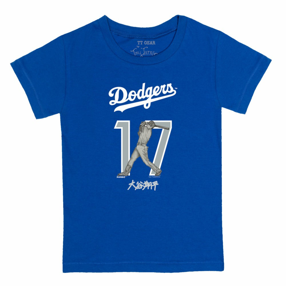 Shohei Ohtani Los Angeles Dodgers Tiny Turnip Youth Kanji Batting Graphic T-Shirt - Royal T-shirts