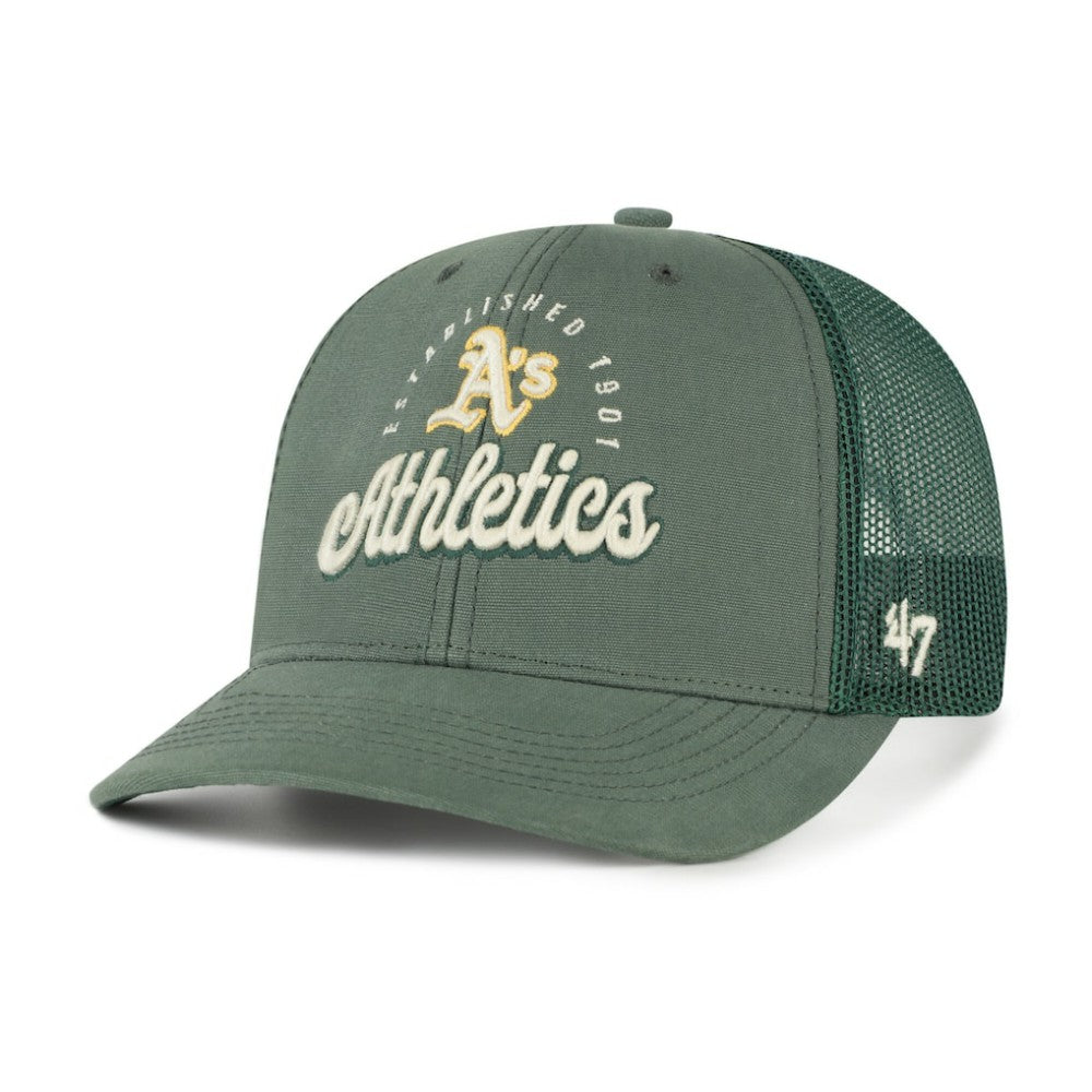 Athletics '47 Pitstop Trucker Adjustable Hat - Green Hats