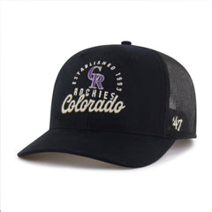 Colorado Rockies '47 Pitstop Trucker Adjustable Hat - Black Hats