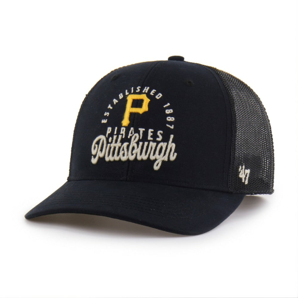 Pittsburgh Pirates '47 Pitstop Trucker Adjustable Hat - Black Hats