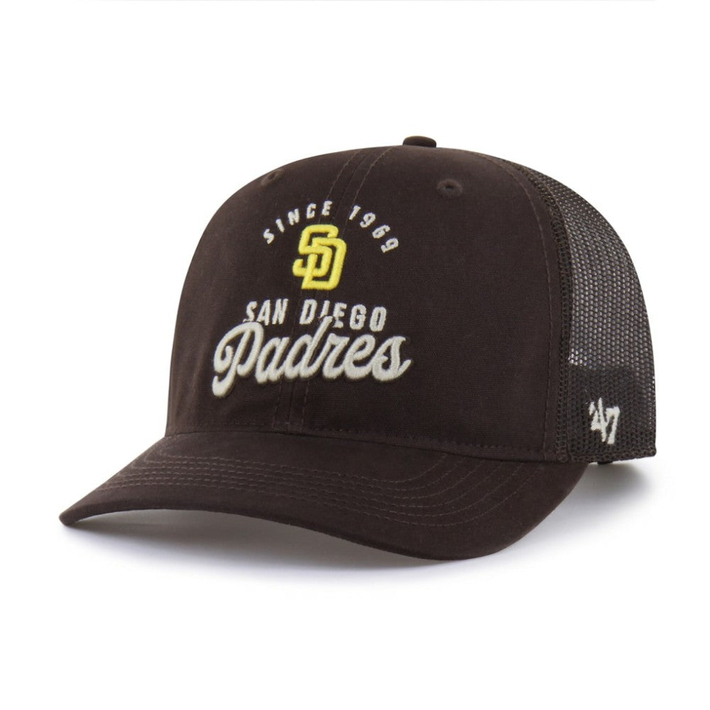 San Diego Padres '47 Pitstop Trucker Adjustable Hat - Brown Hats