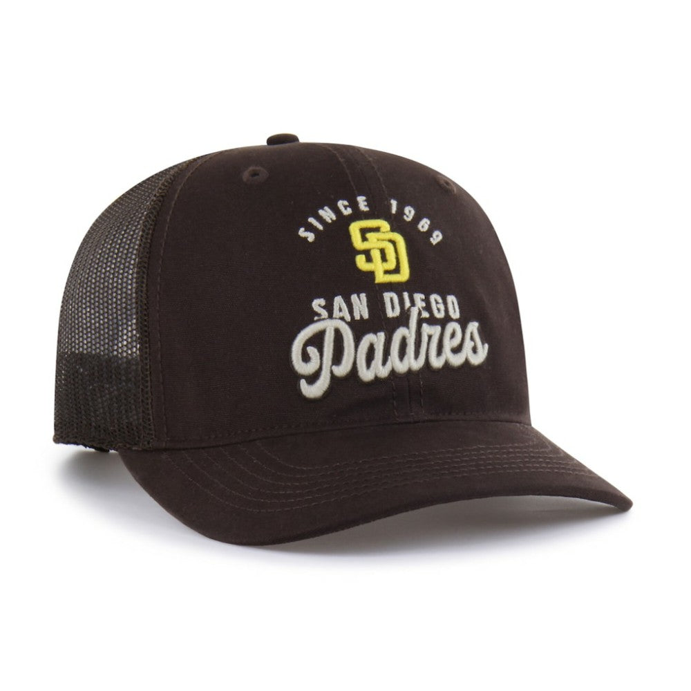San Diego Padres '47 Pitstop Trucker Adjustable Hat - Brown Hats