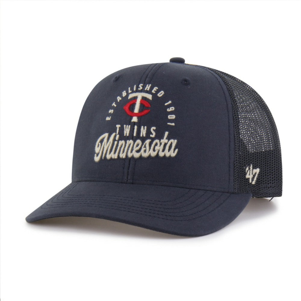 Minnesota Twins '47 Pitstop Trucker Adjustable Hat - Navy Hats