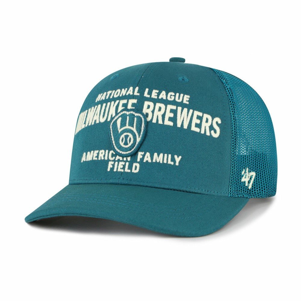 Milwaukee Brewers '47 Contemporary Hitch Adjustable Trucker Hat - Teal Hats
