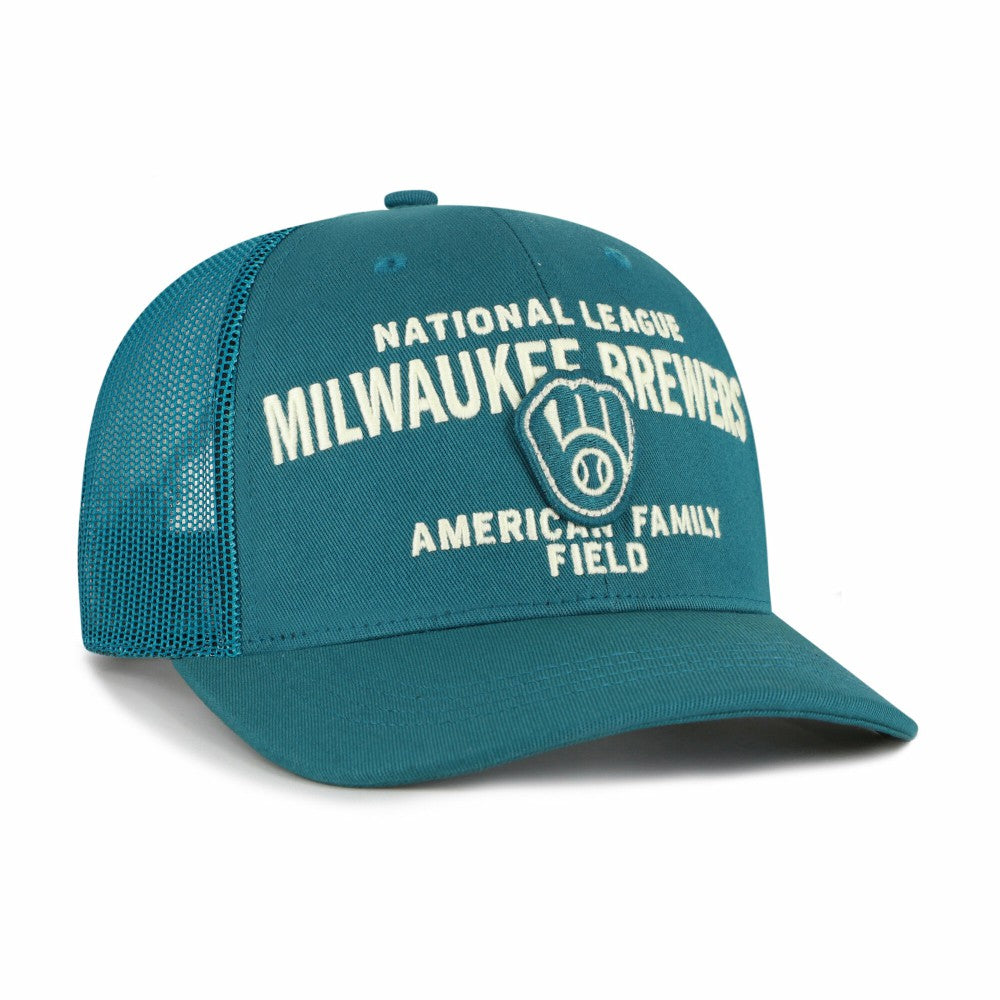 Milwaukee Brewers '47 Contemporary Hitch Adjustable Trucker Hat - Teal Hats
