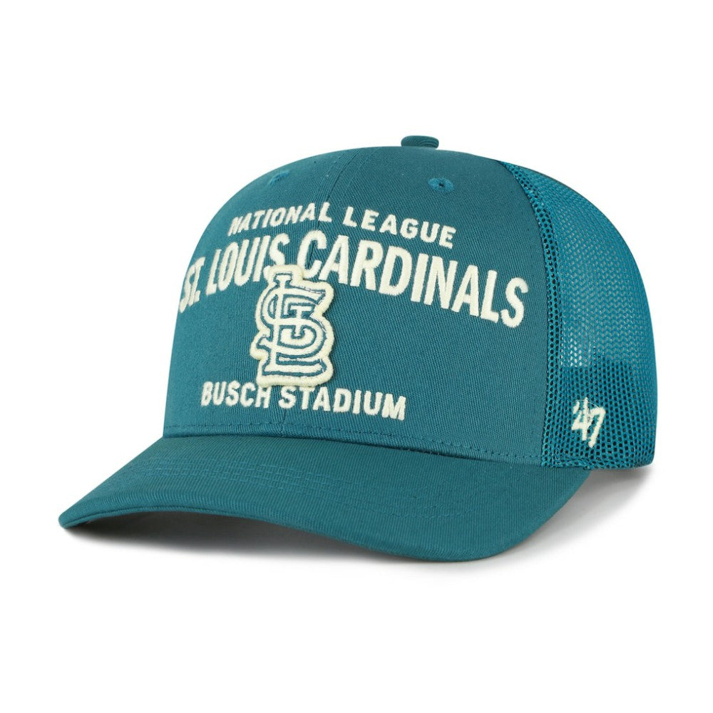 St. Louis Cardinals '47 Contemporary Hitch Adjustable Trucker Hat - Teal Hats