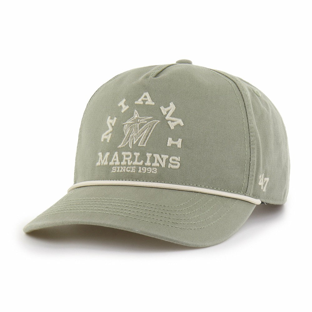 Miami Marlins '47 Canyon Ranchero Hitch Adjustable Hat - Olive Hats