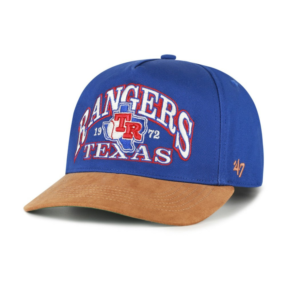 Texas Rangers '47 Cooperstown Break Wood Suede Hitch Adjustable Hat - Royal/Brown Hats