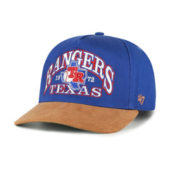 Texas Rangers '47 Cooperstown Break Wood Suede Hitch Adjustable Hat - Royal/Brown Hats